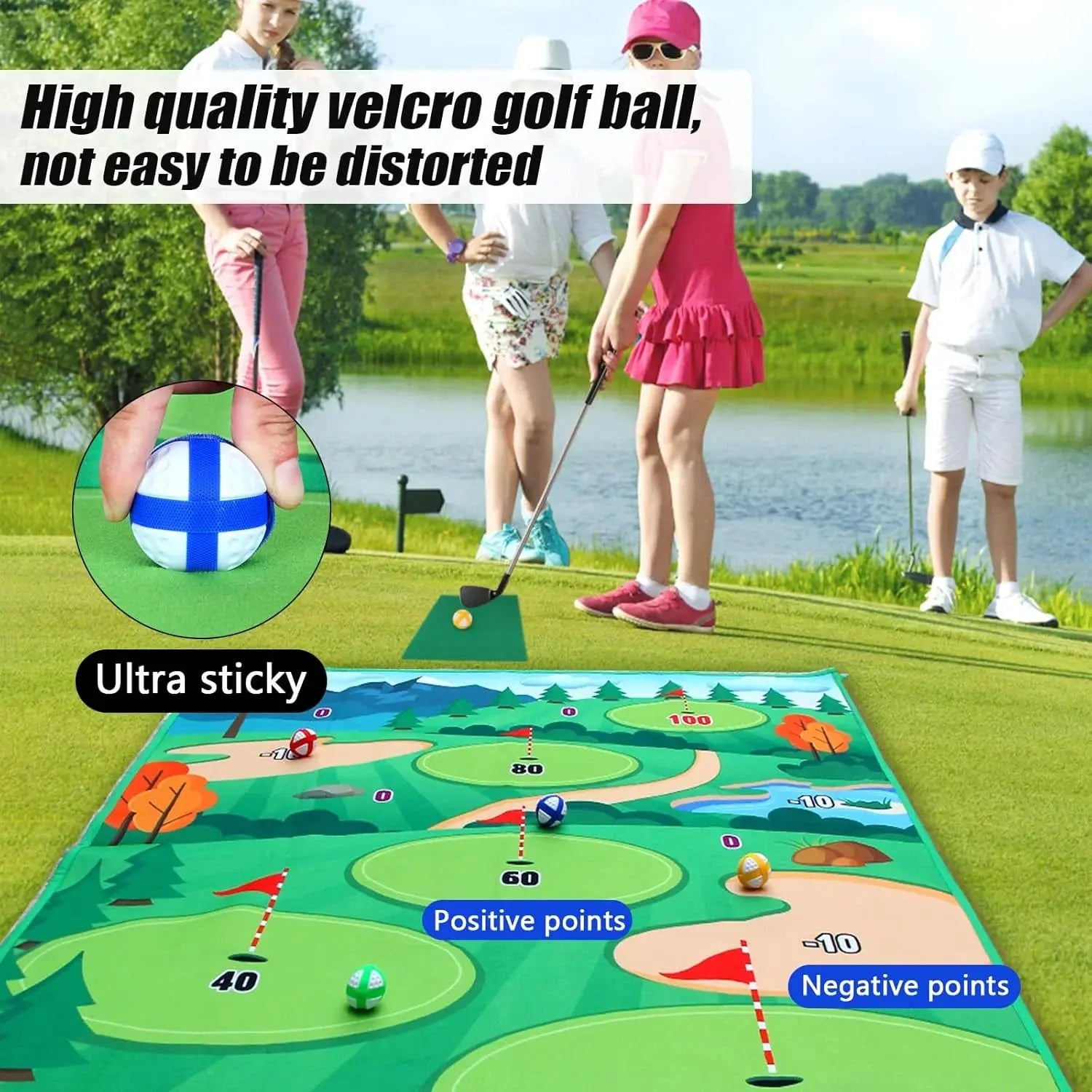 Chipping Dart Golf Practice Mat Game – Indoor & Outdoor Training Set United 