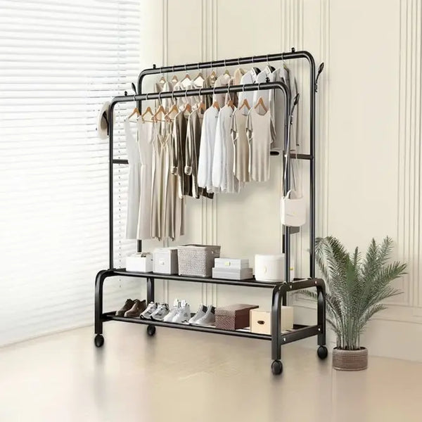 Clothes Organizer Stand with Wheels – Heavy Duty Rack Qatar