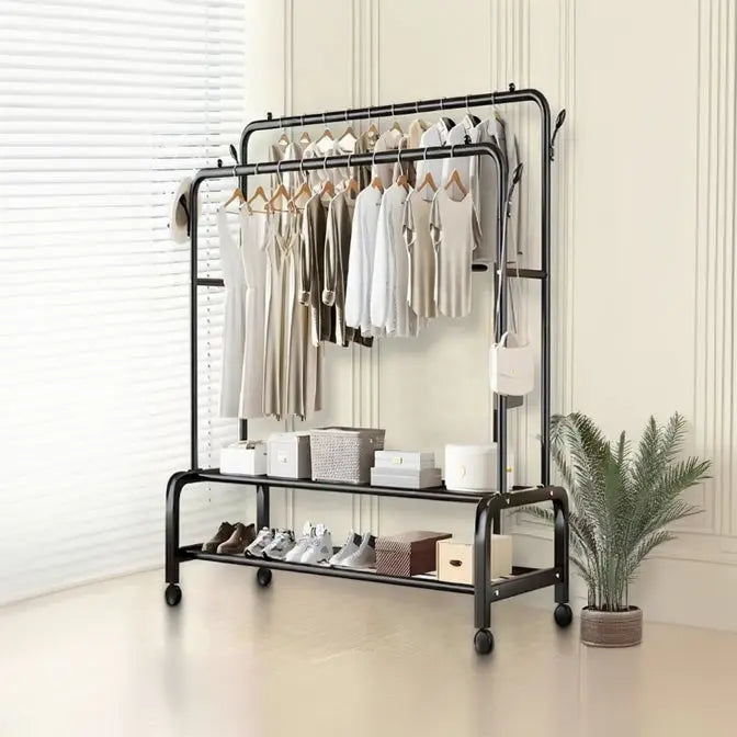 Clothes Organizer Stand with Wheels – Heavy Duty Rack Qatar