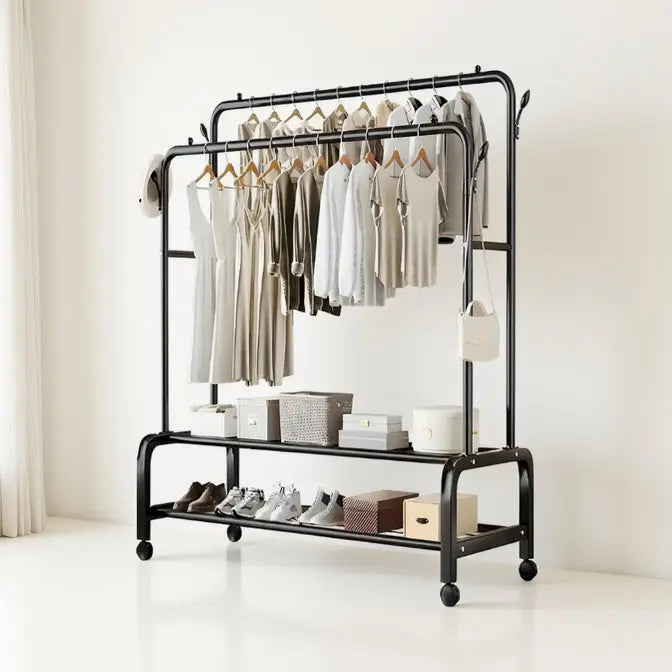 Clothes Organizer Stand with Wheels – Heavy Duty Rack Qatar