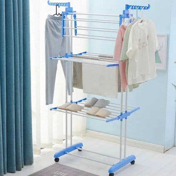 Clothes drying rack 4 Tier - Foldable heavy duty rack - Scrollcart Qatar