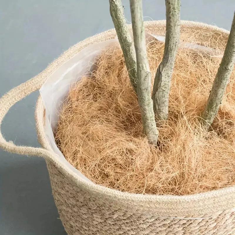 Coconut Husk Fiber Coir -husk filled in top of basket with pla