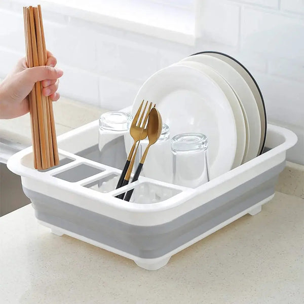 Collapsible Dish Drying Rack – Foldable Kitchen Drainer Scrollcart Qatar 