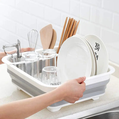 Collapsible Dish Drying Rack – Foldable Kitchen Drainer Scrollcart Qatar 