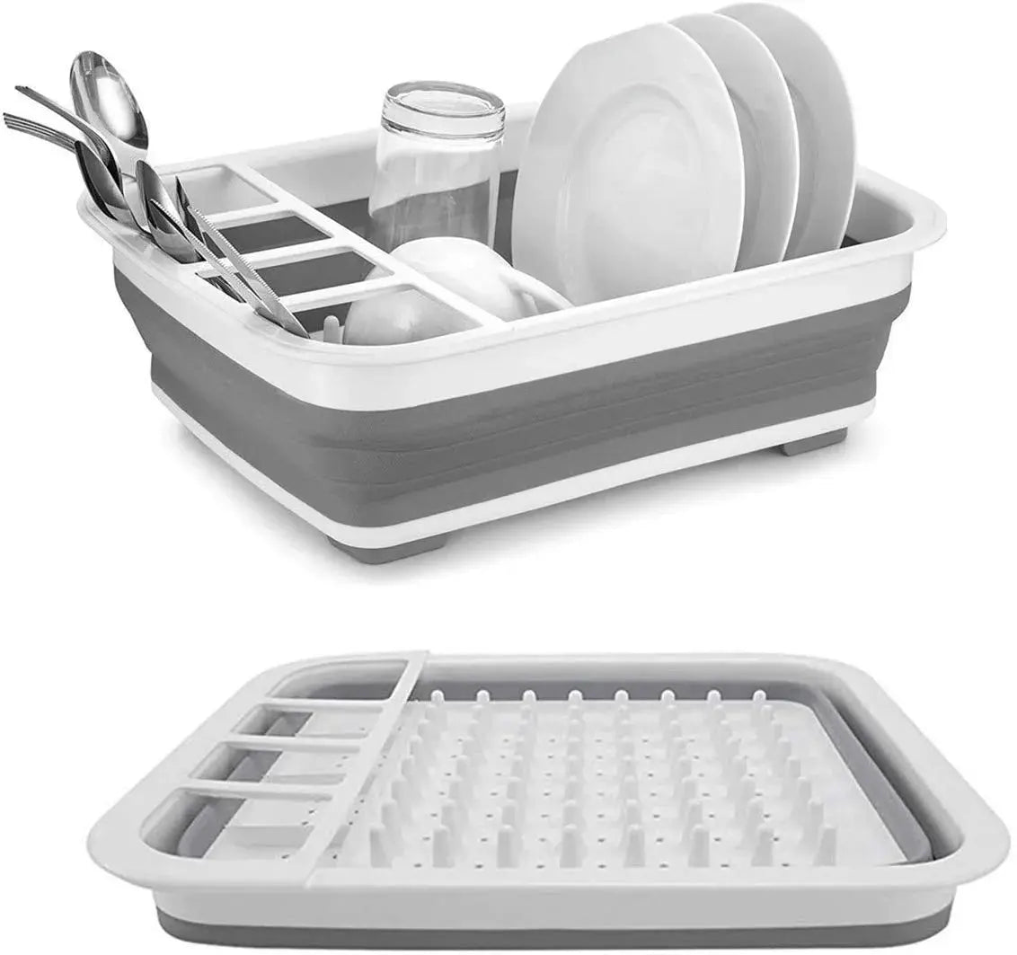 Collapsible Dish Drying Rack – Foldable Kitchen Drainer Scrollcart Qatar 