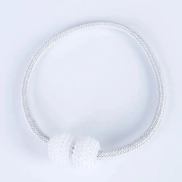 Curtain Clip Tie - Magnetic pearl ball Curtain Accessories
