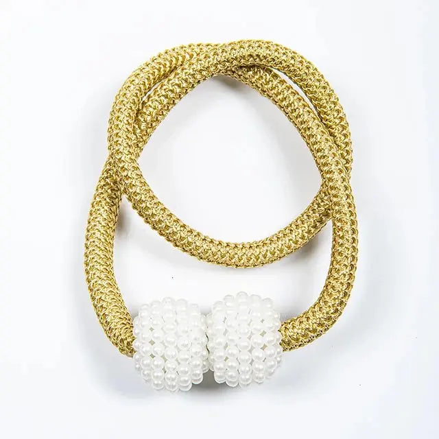 Curtain Clip Tie - Magnetic pearl ball Curtain Accessories
