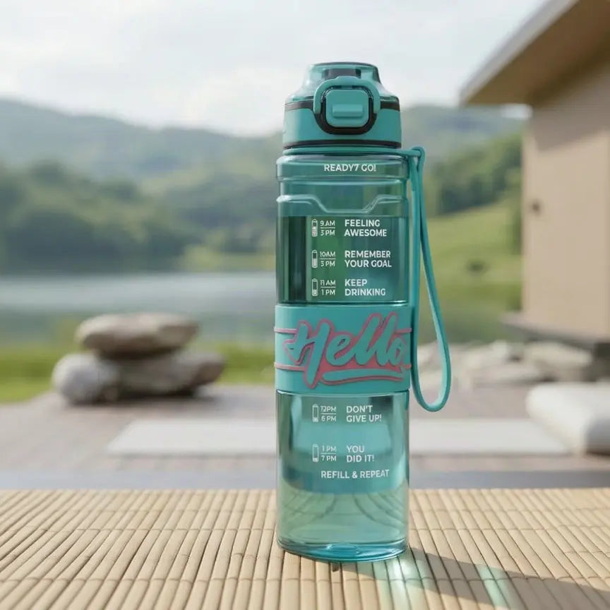 Cute Water Bottle for Kids & Adults 750ml-BPA-Free Sipper Bottle with Straw Scrollcart Qatar 