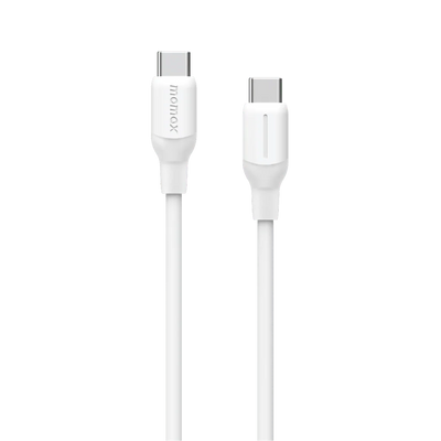 MOMAX 1-LINK FLOW 60W USB-C TO USB-C CABLE 1.2M White
