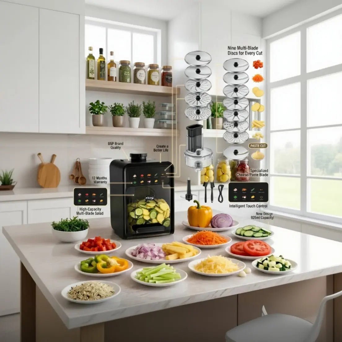 9-in-1 Salad Maker-Multifunction Food Processor Doha Qatar