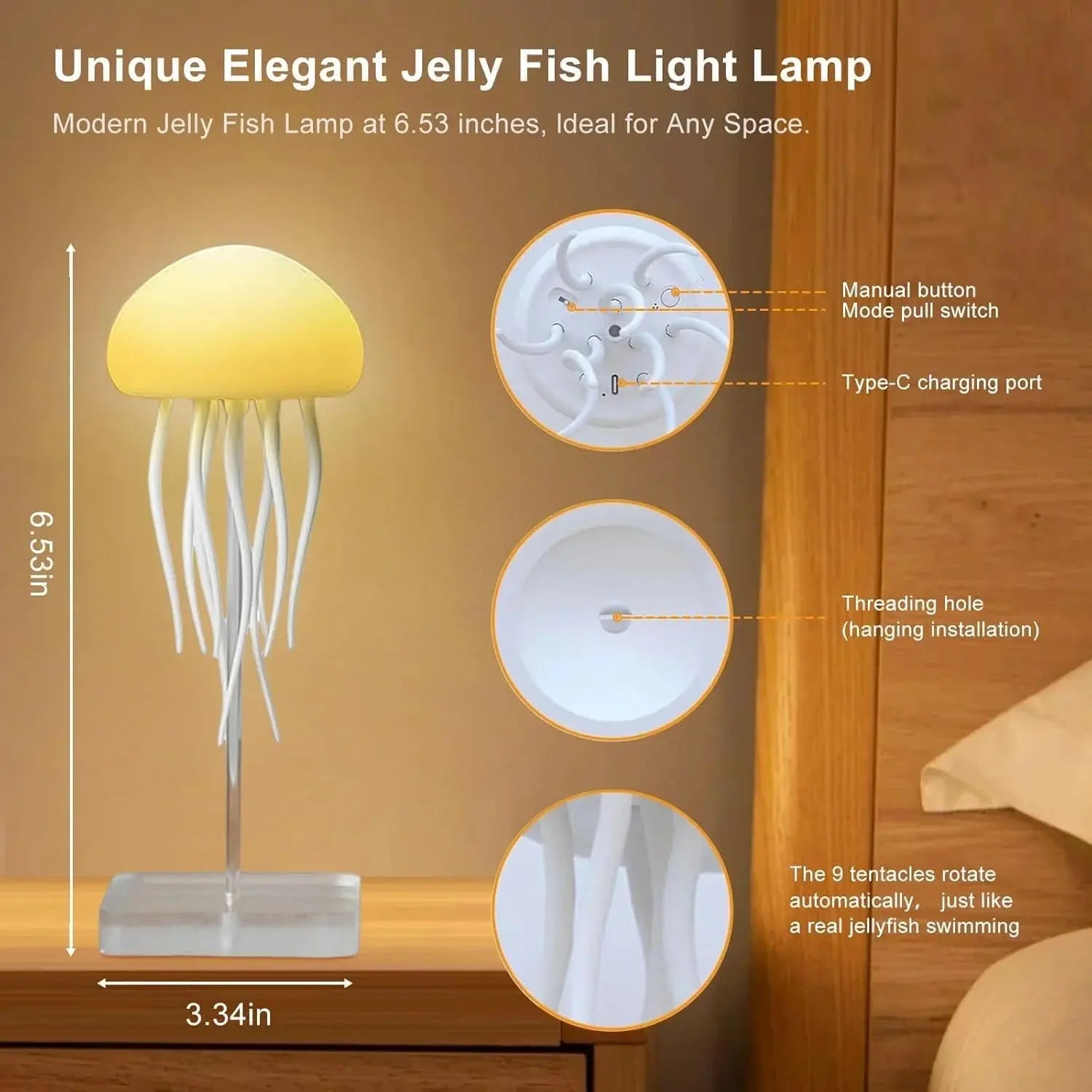 Dancing Jellyfish Mood Light Lamp – RGB LED Sound-Activated Ambient Lamp Scrollcart Qatar 