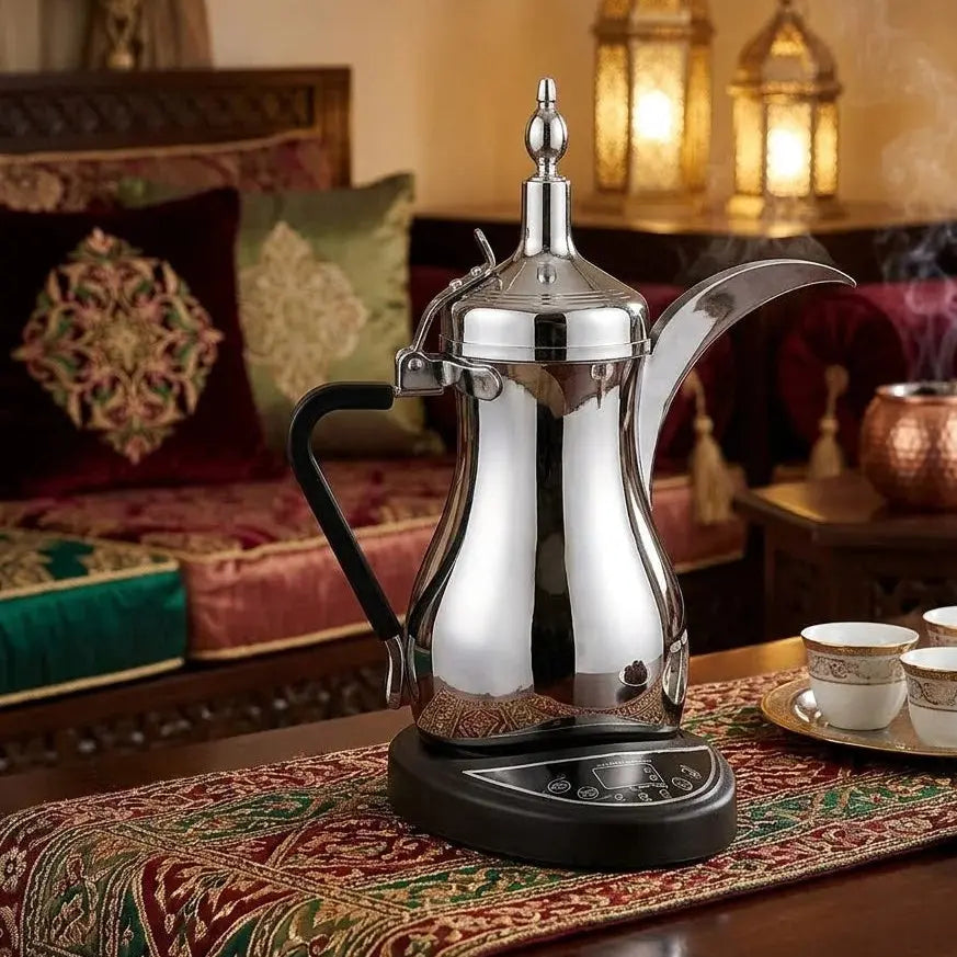Denx 1L Coffee Pot Set DX2045 – 800W Stainless Steel Electric Coffee & Tea Maker Scrollcart Qatar 