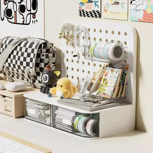 Desk Organizer with Drawer, Pen Holder