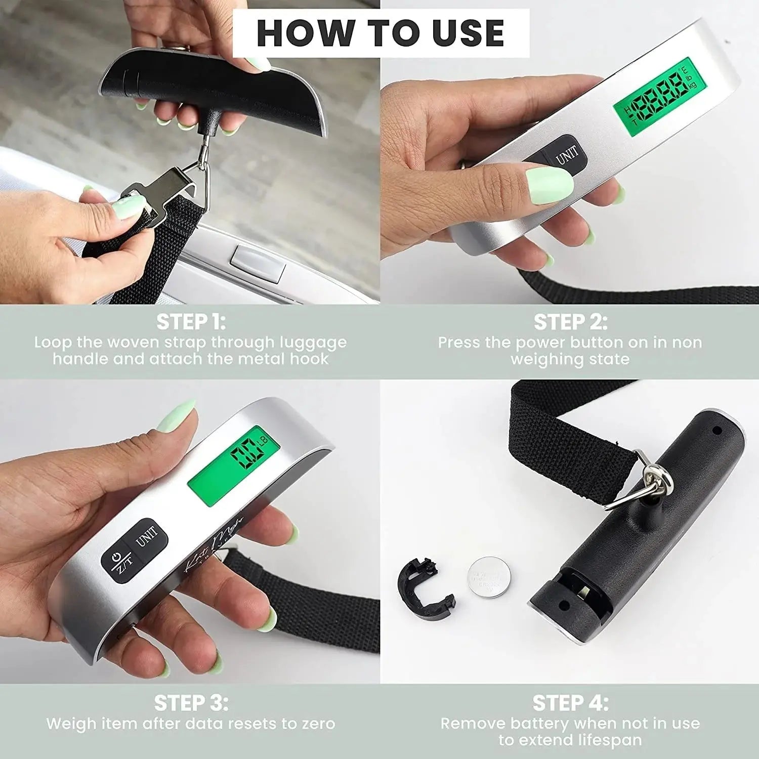 Digital Luggage Scale 50kg Portable Travel Weight Machine Scrollcart Qatar 