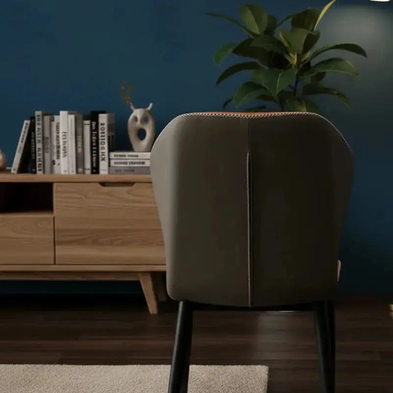 Modern Round Marble Dining Table Set – Dual-Tone Chairs Scrollcart Qatar 