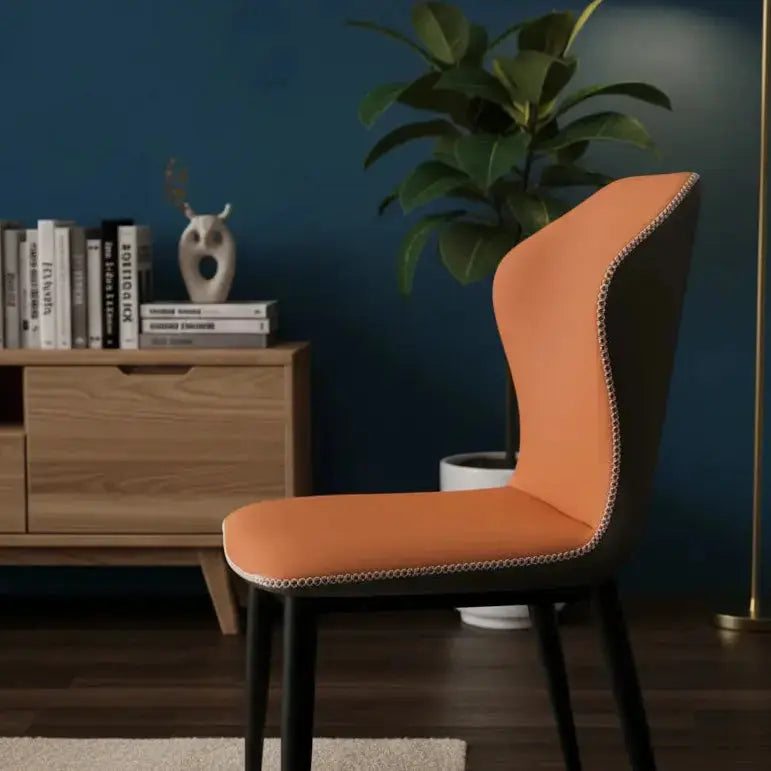 Modern Round Marble Dining Table Set – Dual-Tone Chairs Scrollcart Qatar 