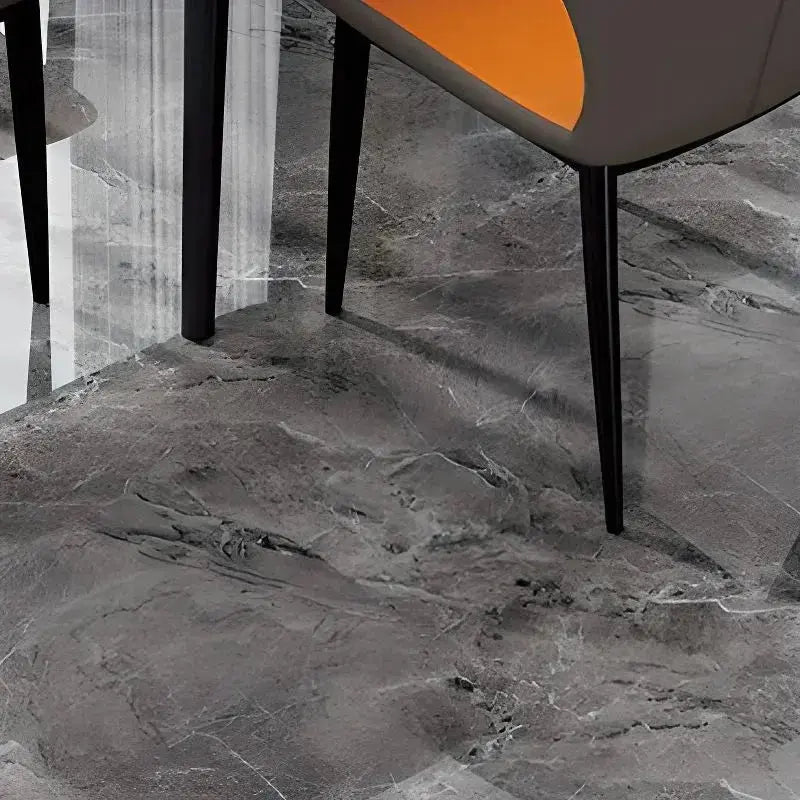 Modern Round Marble Dining Table Set – Dual-Tone Chairs Scrollcart Qatar 