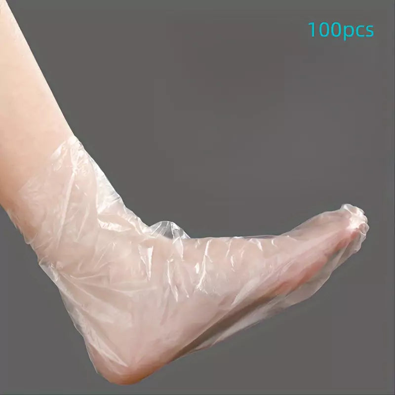  Disposable Plastic Foot Cover - 100 pcs