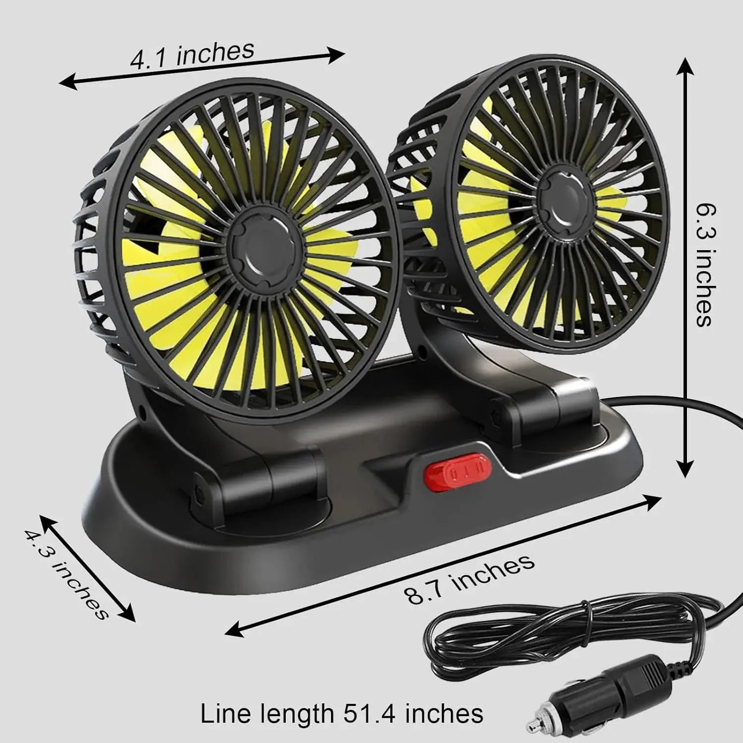 Double-Headed Vehicle Cooling Fan Scrollcart Qatar 