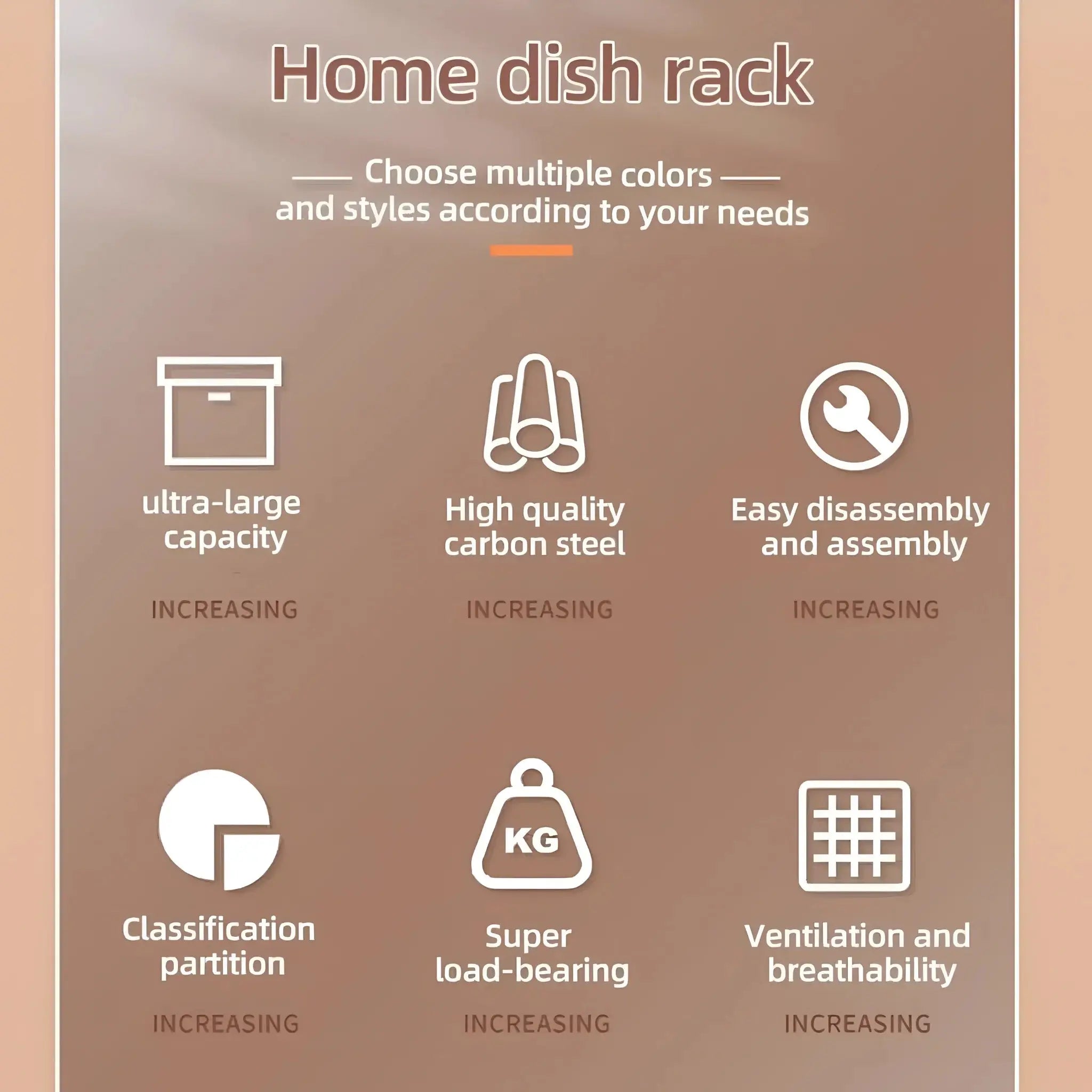 Double Layer Kitchen Countertop Dish Drying Rack with Cutlery Holder, Cup Rack & Drainboard – Carbon Steel & Plastic Scrollcart Qatar 