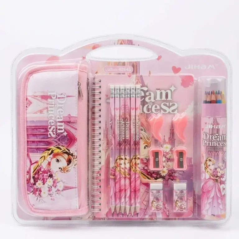 Dream Princess Stationery Gift Set – Complete School Supplies Set with Pencil Case & Notebook Scrollcart Qatar 