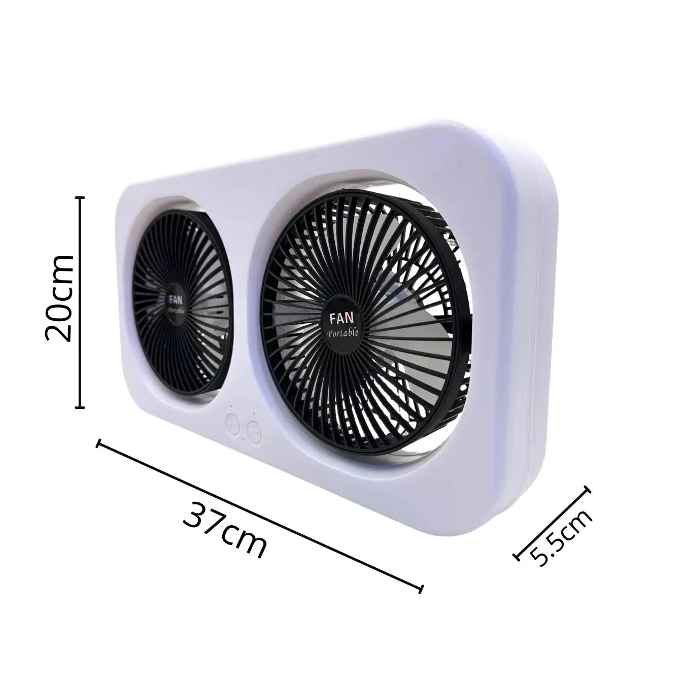 Dual Head Rechargeable 3-Speed Desk Fan Doha Qatar