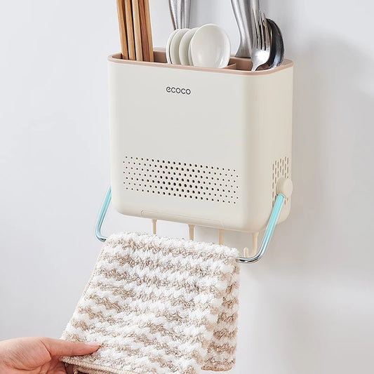 Ecoco Wall Mounted utensil Kitchen Storage Rack Qatar