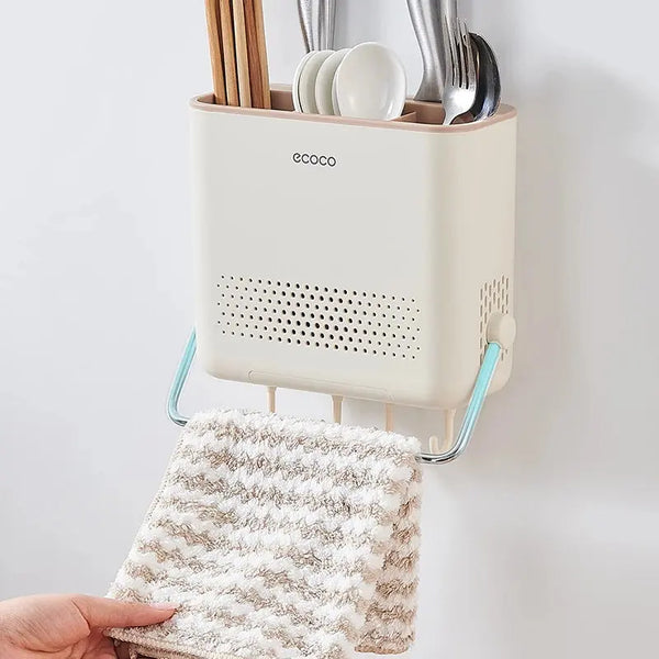Ecoco Wall Mounted utensil Kitchen Storage Rack Qatar