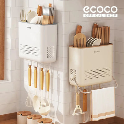 Ecoco Wall Mounted Kitchen Barrel - Storage Rack Qatar