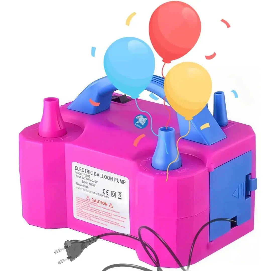 Electric Balloon Pump - Dual Nozzle Fast Inflator Portable Scrollcart Qatar 