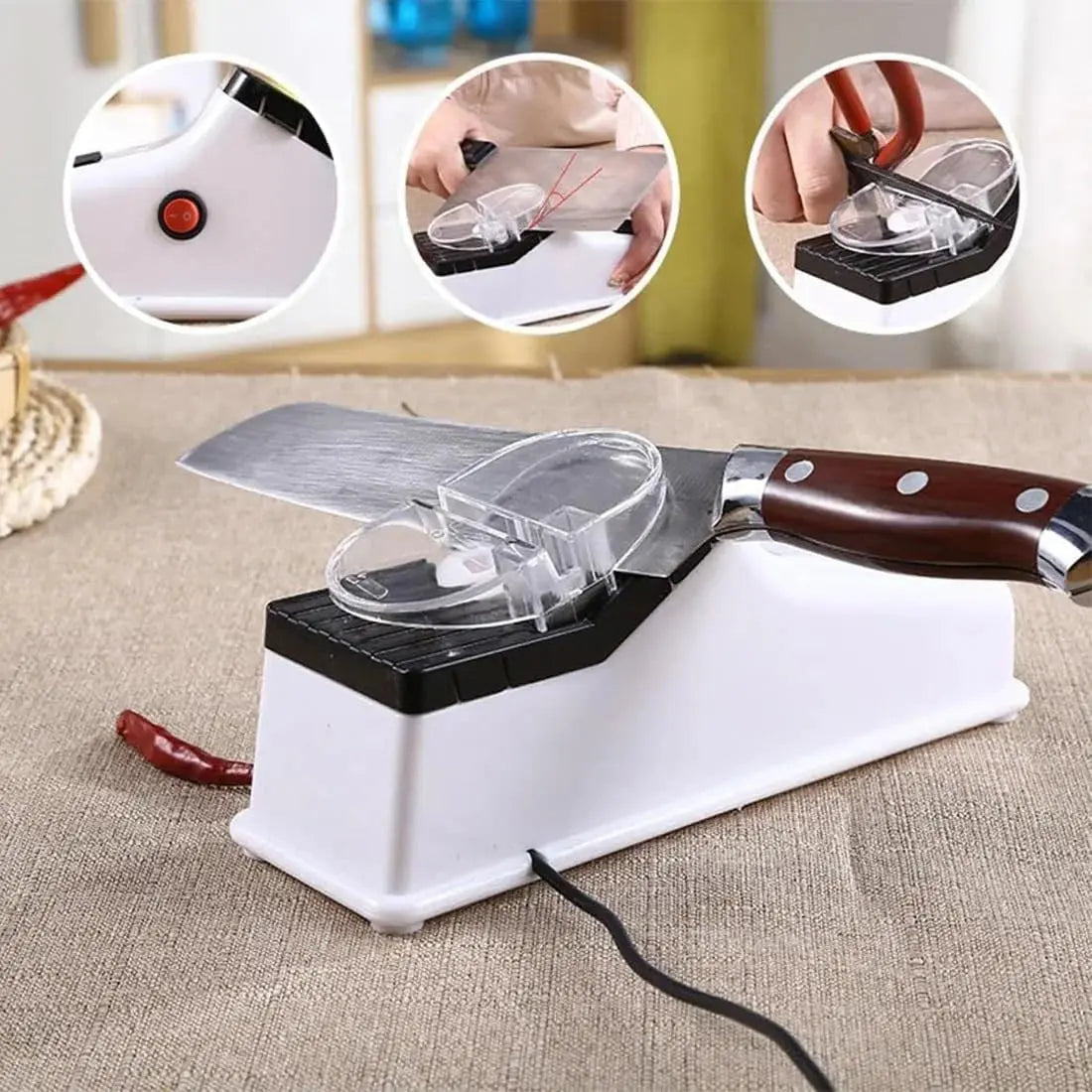 Electric Knife Sharpener 4-in-1 USB Sharpener Doha Qatar