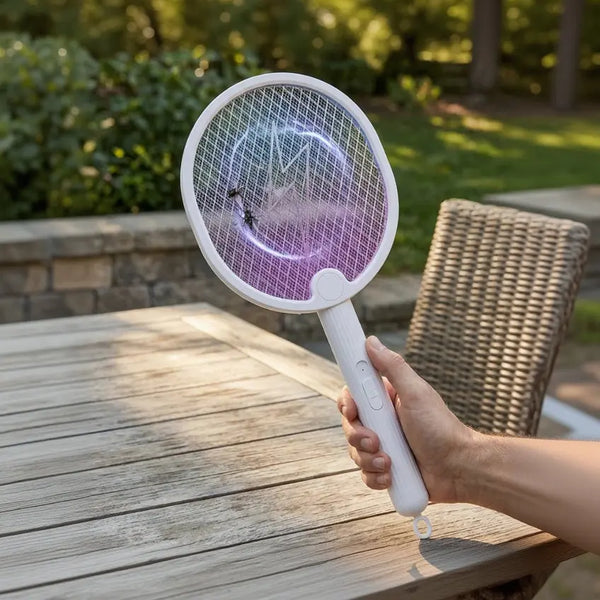 Electric Mosquito Swatter with LED Fly Trap Light Scrollcart Qatar 