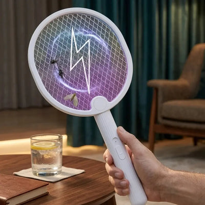 Electric Mosquito Swatter with LED Fly Trap Light Scrollcart Qatar 