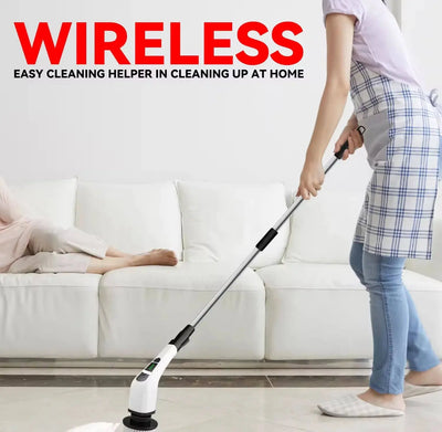 Electric Spin Scrubber Cordless 7 Brush Heads Power Cleaner Scrollcart Qatar 