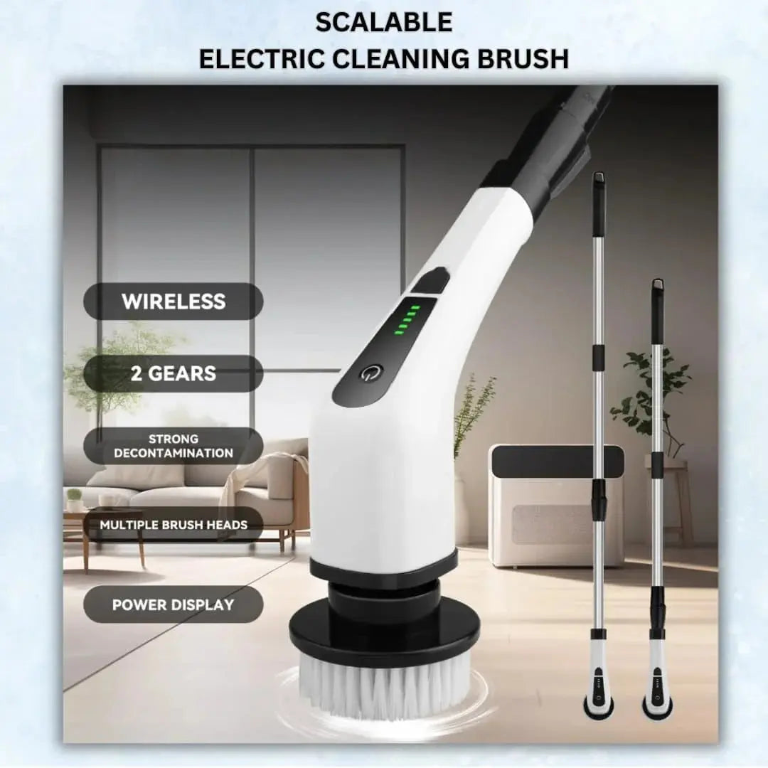 Electric Spin Scrubber Cordless 7 Brush Heads Power Cleaner Scrollcart Qatar 