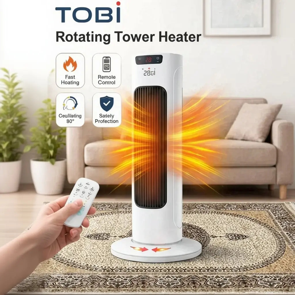 Tobi Electric Tower Heater – Rotating Room Heater Doha Qatar
