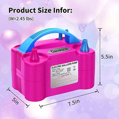 Electric Air Balloon Pump - dimensions