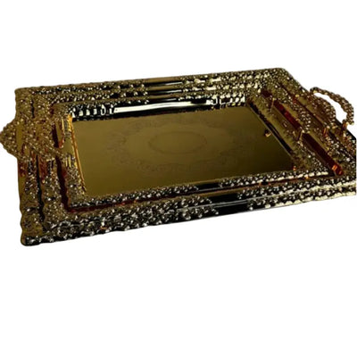 Elegant Gold-Plated Serving Tray Price Doha Qatar