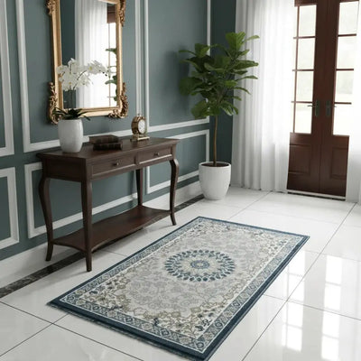 entrance floor mat with Persian pattern in indoor doorway doha qatar