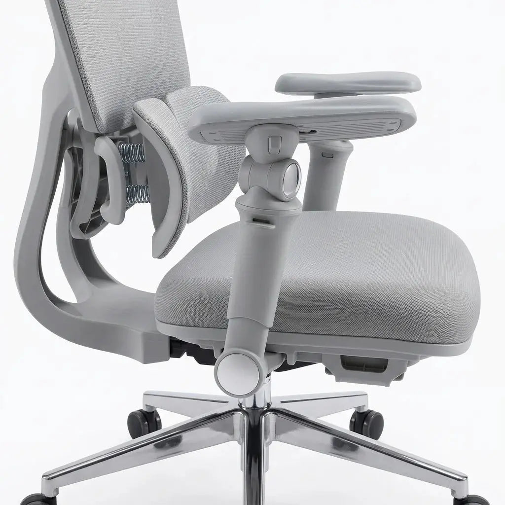 Ergonomic Office Chair with Footrest, Adjustable Headrest, Lumbar Support | Premium Mesh Executive Desk Chair Scrollcart Qatar 