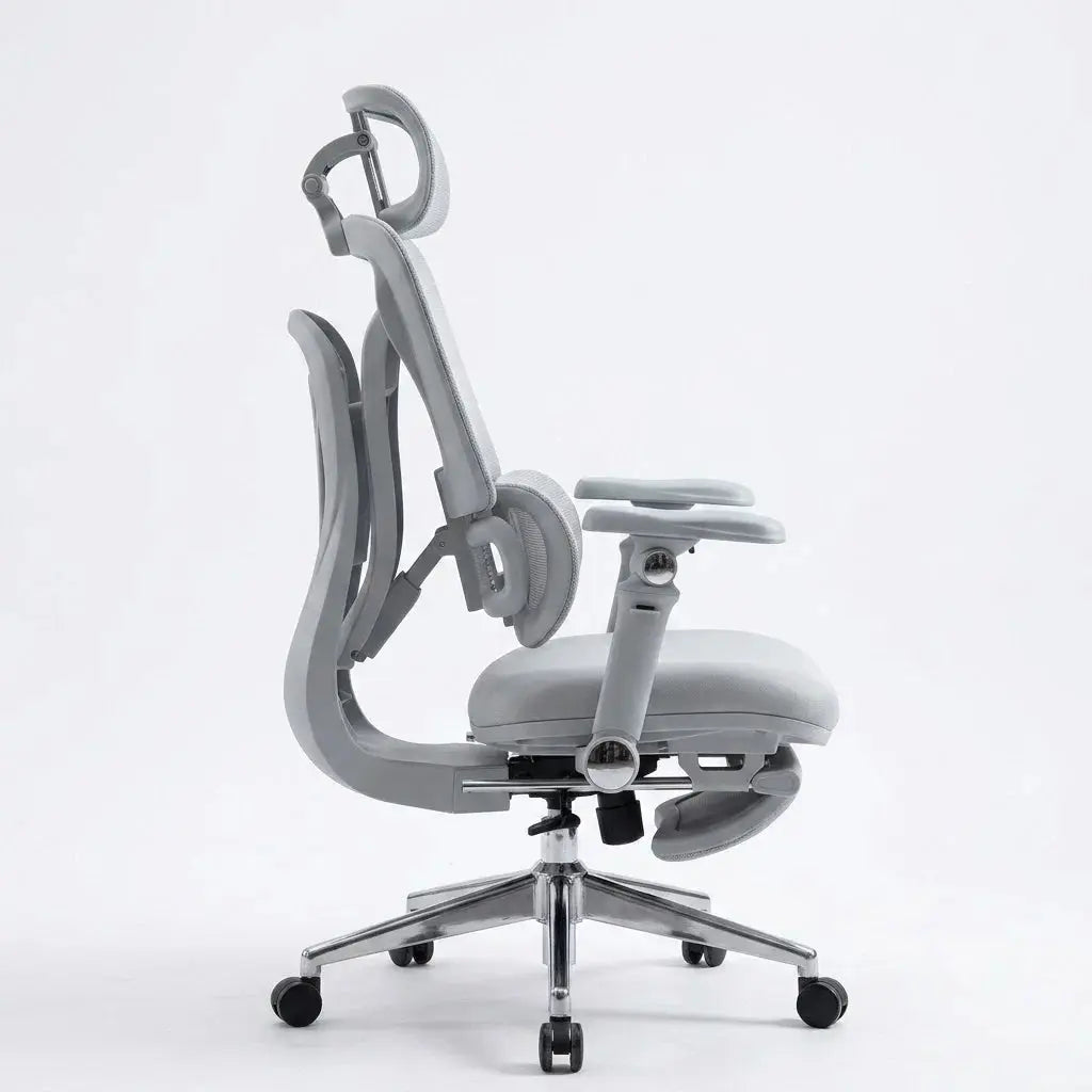 Ergonomic Office Chair with Footrest, Adjustable Headrest, Lumbar Support | Premium Mesh Executive Desk Chair Scrollcart Qatar 