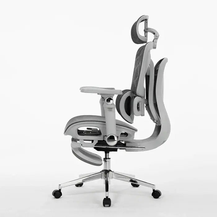 Ergonomic Office Chair with Footrest, Adjustable Mesh Executive Desk Chair Scrollcart Qatar 