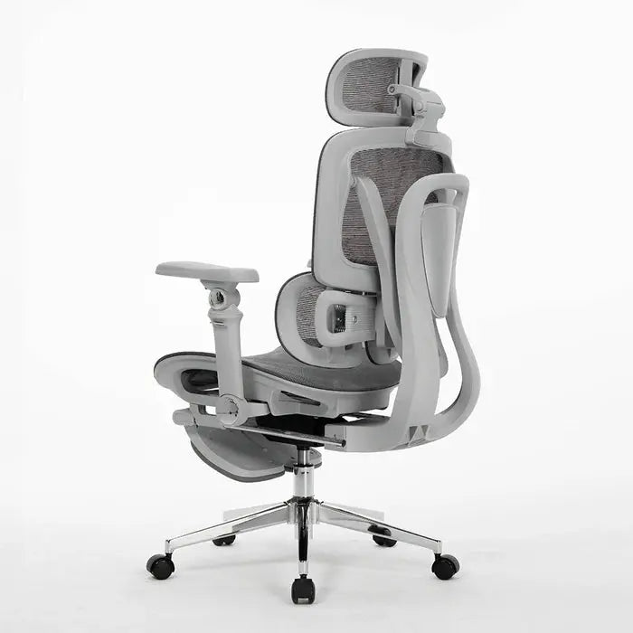 Ergonomic Office Chair with Footrest, Adjustable Mesh Executive Desk Chair Scrollcart Qatar 