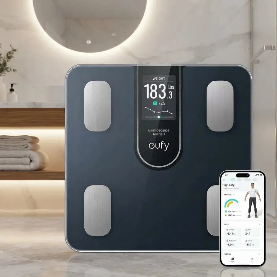 Eufy Anker C20 Bluetooth Smart Scale – Body Fat & Weight Monitor Scrollcart Qatar 
