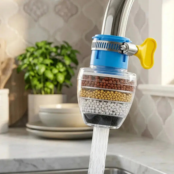 Faucet Water Filter – Activated Carbon Tap Purifier Scrollcart Qatar 