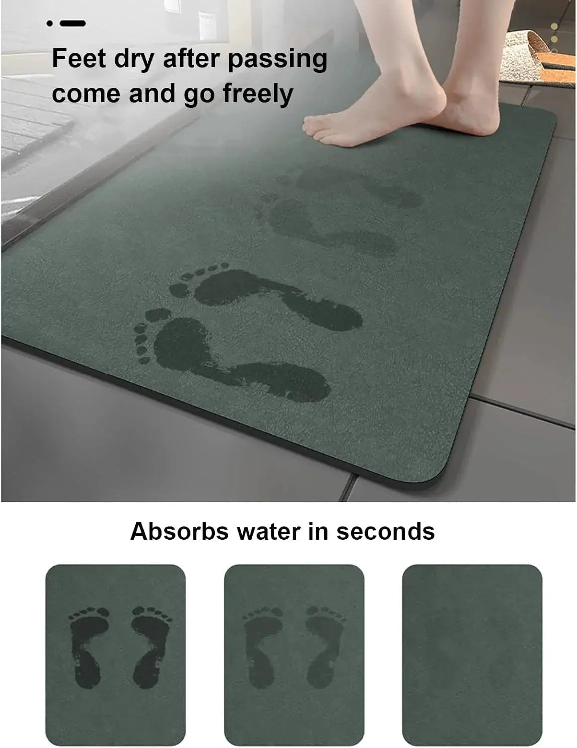 Floor Mat – Quick Dry Super Absorbent Non-Slip Bath Rug for Bathroom, Kitchen & Entryway Scrollcart Qatar 