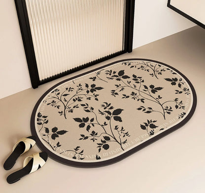 Buy Floral Bathroom Rug Qatar - Stylish Non-Slip Mat