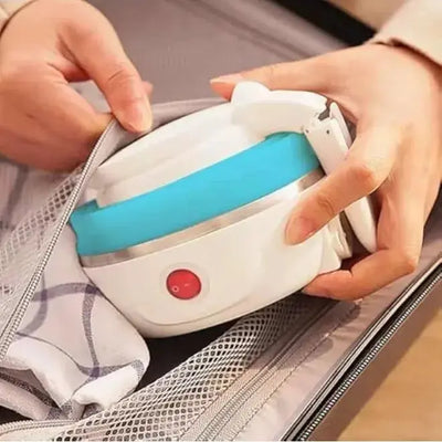 Foldable Electric Kettle 600ml - Silicone Travel Boiler Dual Voltage Scrollcart Qatar 