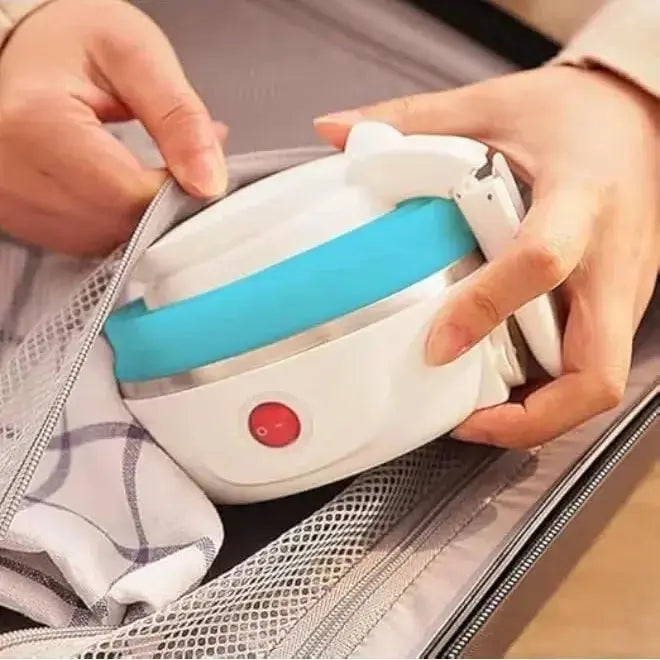 Foldable Electric Kettle 600ml - Silicone Travel Boiler Dual Voltage Scrollcart Qatar 