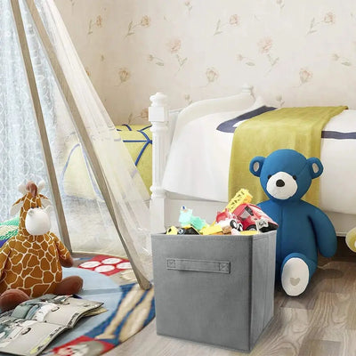 Foldable Fabric Storage Box with Handle Scrollcart Qatar 